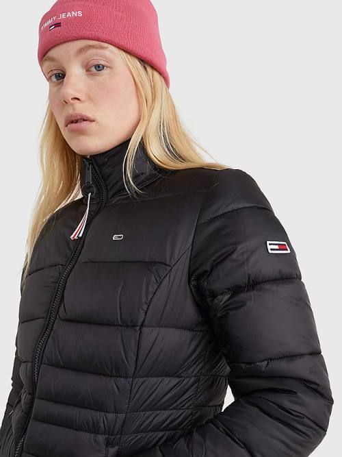 Tommy Hilfiger Down Quilted Kabát Női Fekete | TH139QRW