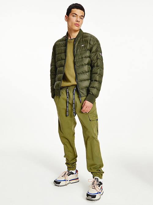 Tommy Hilfiger Down Recycled Quilted Bomber Kabát Férfi Zöld | TH157MZS