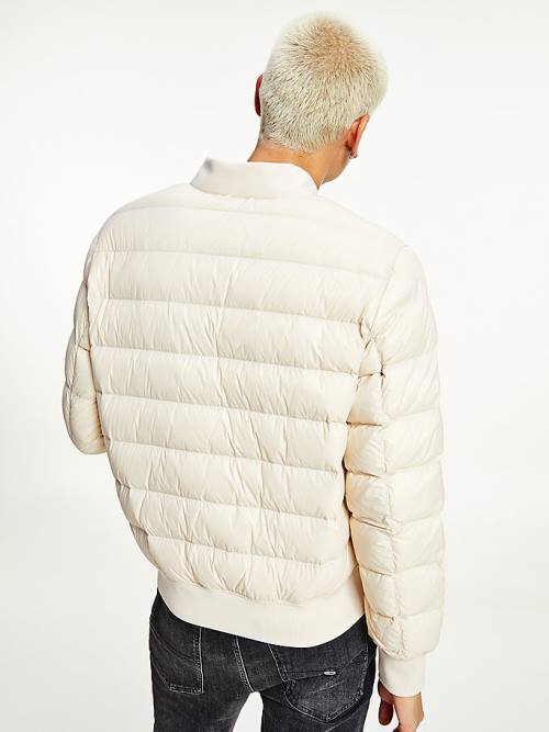 Tommy Hilfiger Down Recycled Quilted Bomber Kabát Férfi Bézs | TH268NKA