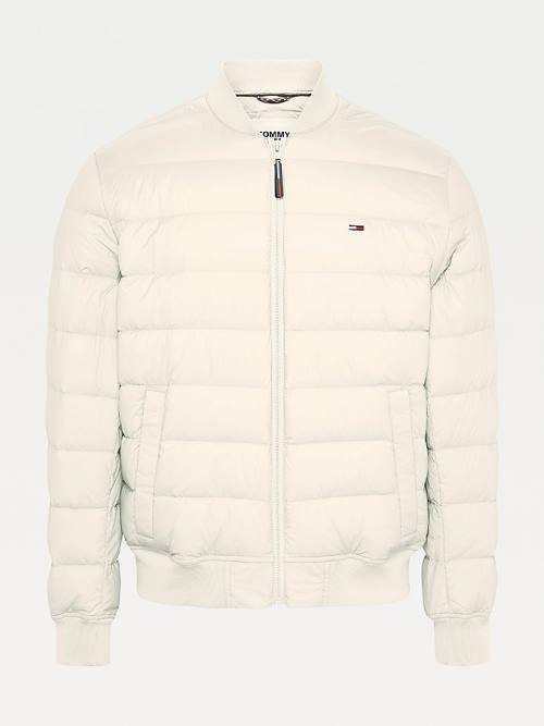 Tommy Hilfiger Down Recycled Quilted Bomber Kabát Férfi Bézs | TH268NKA