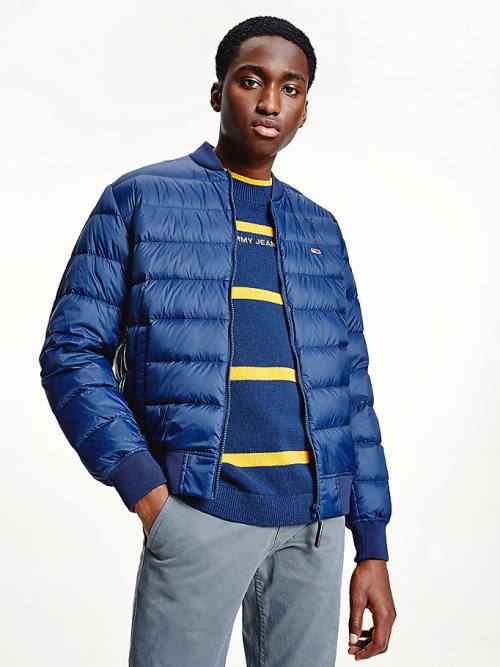 Tommy Hilfiger Down Recycled Quilted Bomber Kabát Férfi Kék | TH527UZM