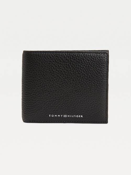 Tommy Hilfiger Downtown Bőr Bifold Pénztárca Férfi Fekete | TH931TDC