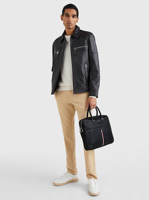 Tommy Hilfiger Downtown Slim Computer Táska Férfi Fekete | TH392KCS