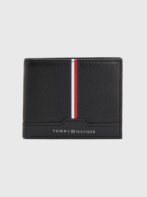 Tommy Hilfiger Downtown Small Bőr Pénztárca Férfi Fekete | TH584BXR