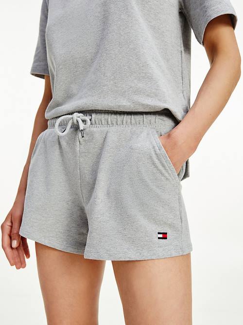 Tommy Hilfiger Drawstring Jersey Rövidnadrág Női Szürke | TH864CHL