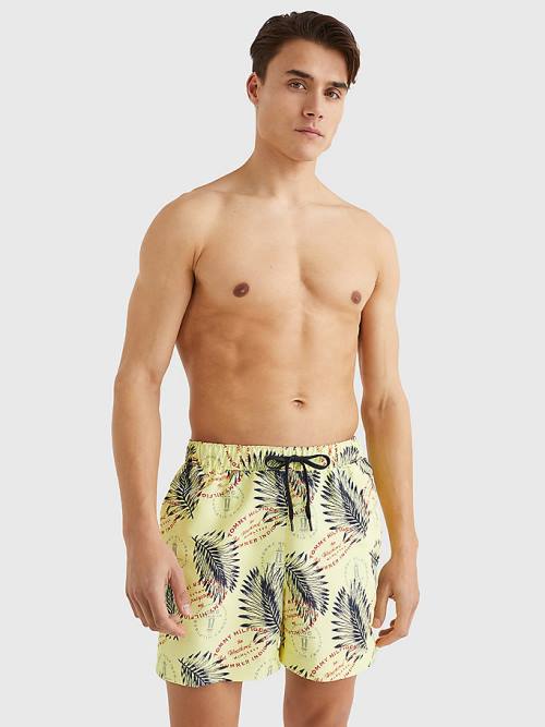 Tommy Hilfiger Drawstring Mid Length Shorts Fürdőruha Férfi Sárga | TH164LYR