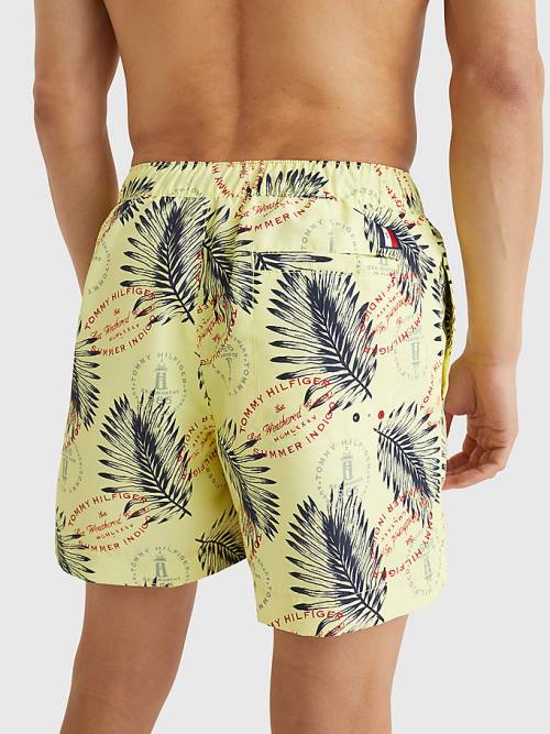 Tommy Hilfiger Drawstring Mid Length Shorts Fürdőruha Férfi Sárga | TH164LYR