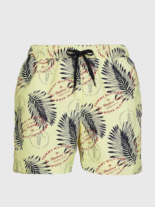 Tommy Hilfiger Drawstring Mid Length Shorts Fürdőruha Férfi Sárga | TH164LYR