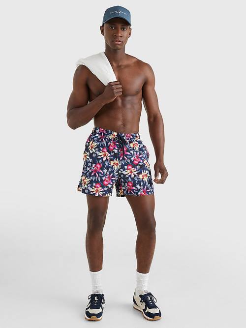 Tommy Hilfiger Drawstring Mid Length Shorts Fürdőruha Férfi Kék | TH256TAO