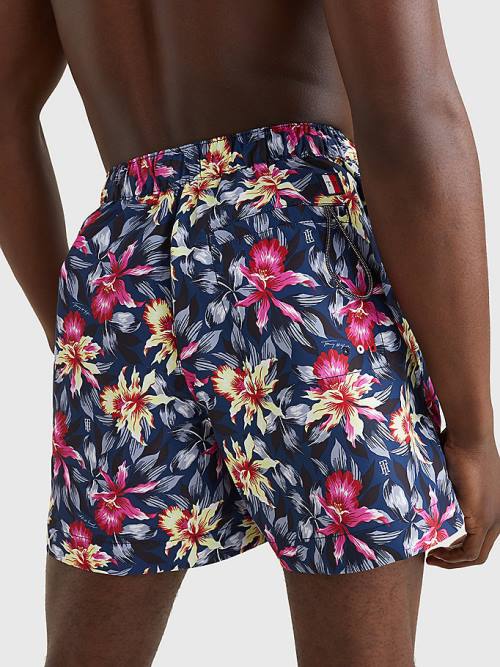 Tommy Hilfiger Drawstring Mid Length Shorts Fürdőruha Férfi Kék | TH256TAO