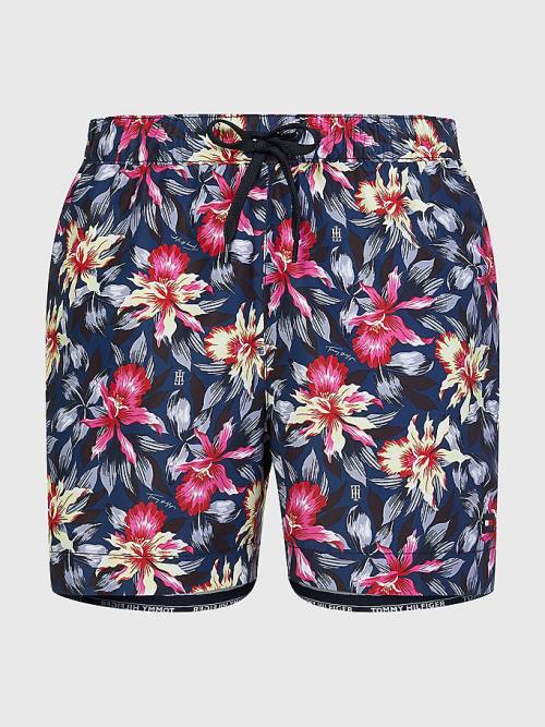 Tommy Hilfiger Drawstring Mid Length Shorts Fürdőruha Férfi Kék | TH256TAO