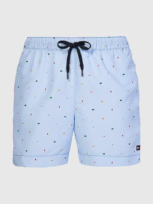 Tommy Hilfiger Drawstring Mid Length Shorts Fürdőruha Férfi Kék | TH345MYO