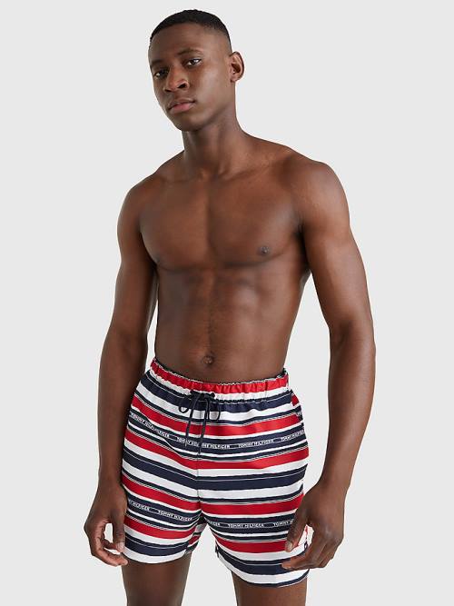 Tommy Hilfiger Drawstring Mid Length Shorts Fürdőruha Férfi Kék | TH634XQP