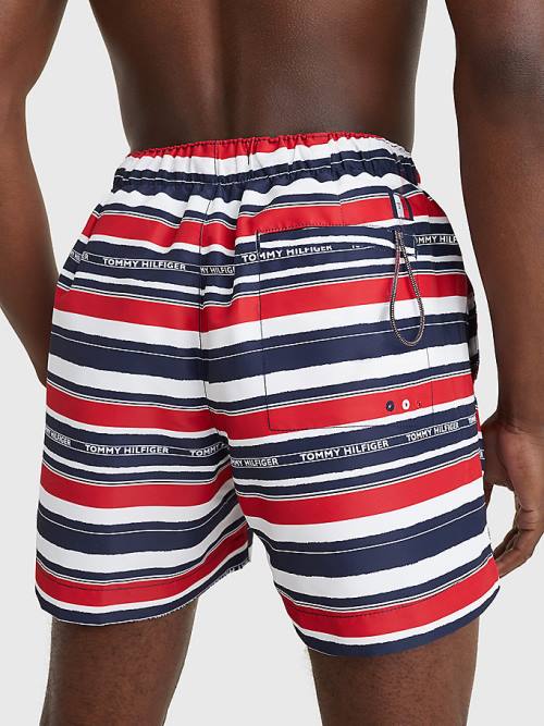 Tommy Hilfiger Drawstring Mid Length Shorts Fürdőruha Férfi Kék | TH634XQP