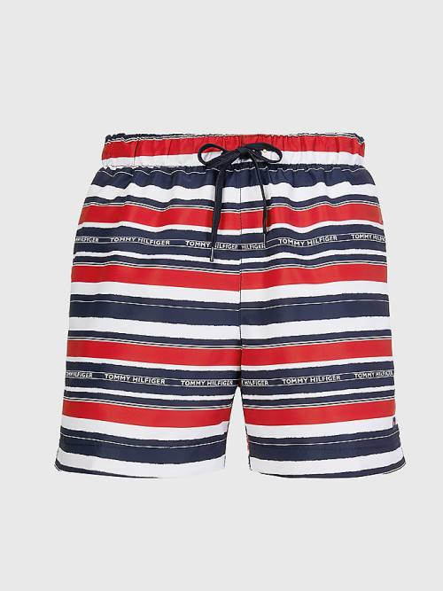 Tommy Hilfiger Drawstring Mid Length Shorts Fürdőruha Férfi Kék | TH634XQP