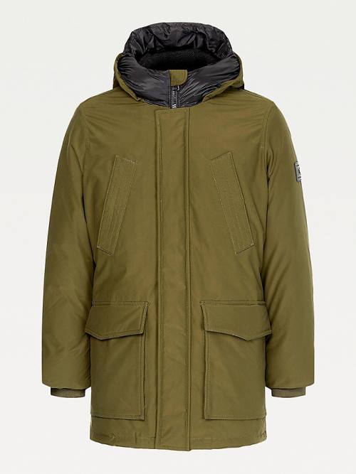 Tommy Hilfiger Dry Wax Filled Rockie Parka Dzseki Férfi Barna | TH427ZUQ