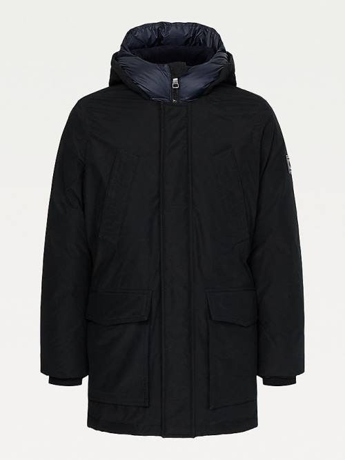 Tommy Hilfiger Dry Wax Filled Rockie Parka Dzseki Férfi Fekete | TH594WSN