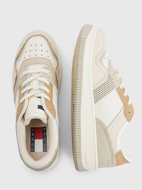 Tommy Hilfiger Elevated Basket Cupsole Tornacipő Női Bézs | TH609NZR