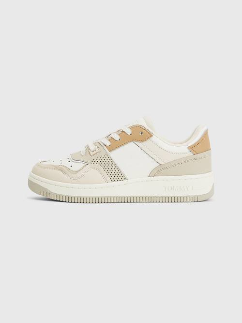 Tommy Hilfiger Elevated Basket Cupsole Tornacipő Női Bézs | TH609NZR