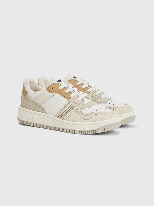 Tommy Hilfiger Elevated Basket Cupsole Tornacipő Női Bézs | TH609NZR