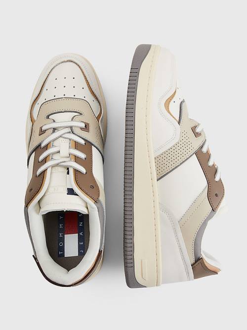 Tommy Hilfiger Elevated Basket Tornacipő Férfi Fehér | TH593ECS