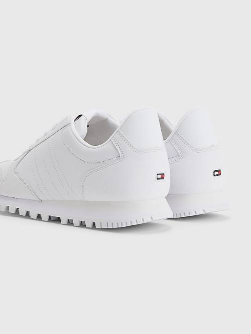 Tommy Hilfiger Elevated Bőr Runner Tornacipő Férfi Fehér | TH209PIV