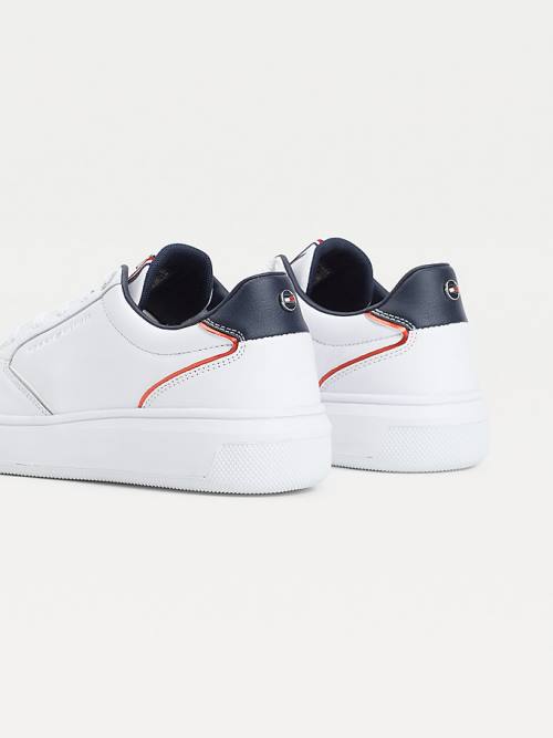 Tommy Hilfiger Elevated Cupsole Bőr Tornacipő Női Kék | TH621ATO