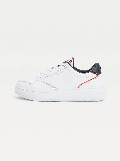 Tommy Hilfiger Elevated Cupsole Bőr Tornacipő Női Kék | TH621ATO