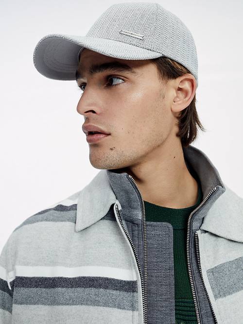 Tommy Hilfiger Elevated Essential Herringbone Cap Kalap Férfi Szürke | TH317DRZ