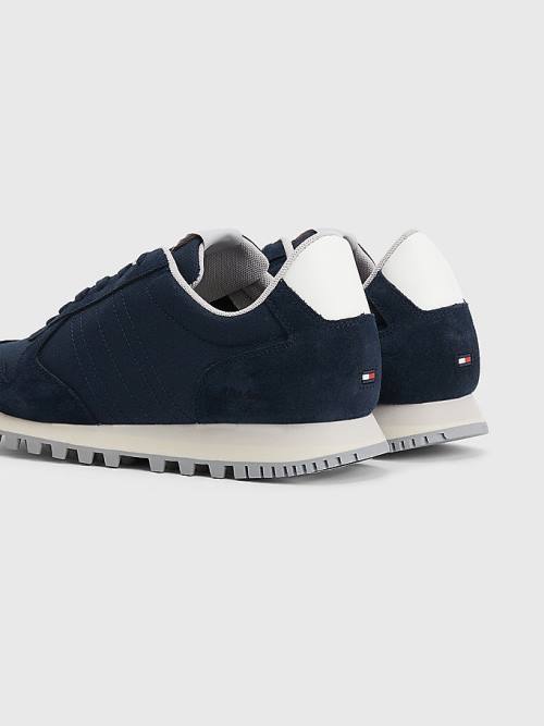 Tommy Hilfiger Elevated Mixed Texture Runner Tornacipő Férfi Kék | TH054DUA