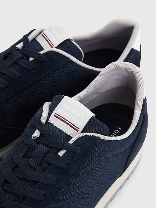 Tommy Hilfiger Elevated Mixed Texture Runner Tornacipő Férfi Kék | TH054DUA