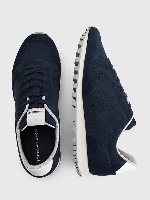 Tommy Hilfiger Elevated Mixed Texture Runner Tornacipő Férfi Kék | TH054DUA