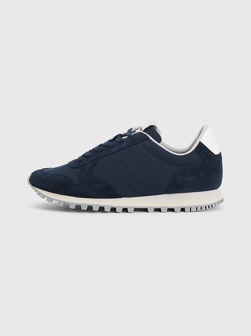 Tommy Hilfiger Elevated Mixed Texture Runner Tornacipő Férfi Kék | TH054DUA