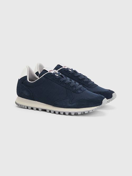 Tommy Hilfiger Elevated Mixed Texture Runner Tornacipő Férfi Kék | TH054DUA