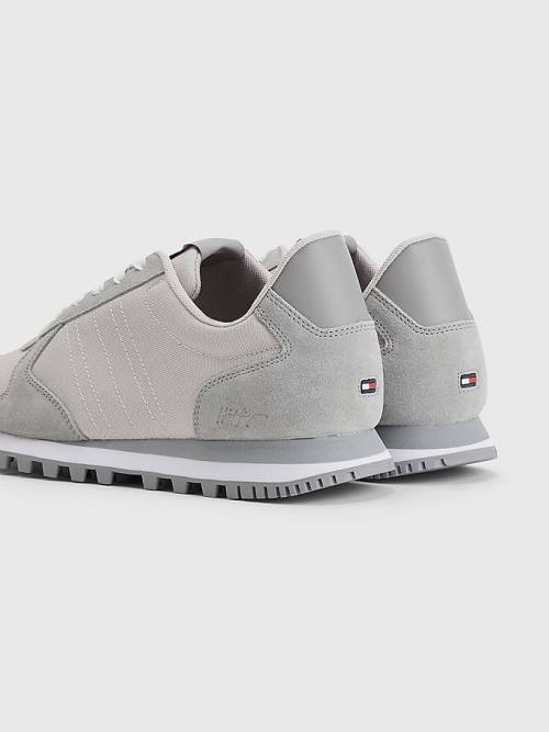 Tommy Hilfiger Elevated Mixed Texture Runner Tornacipő Férfi Szürke | TH903SEO