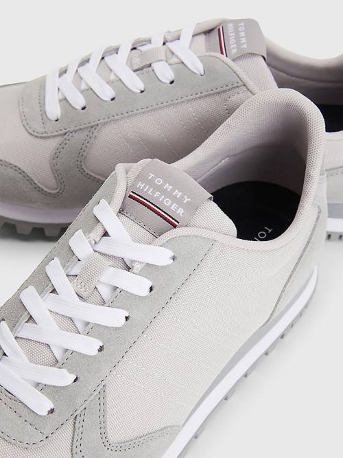 Tommy Hilfiger Elevated Mixed Texture Runner Tornacipő Férfi Szürke | TH903SEO