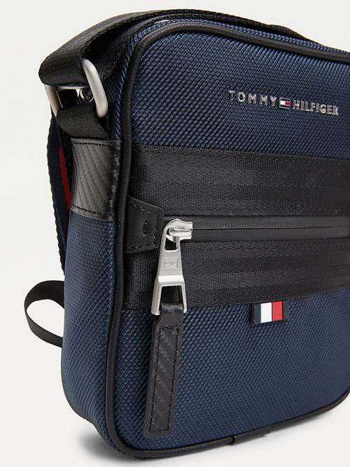 Tommy Hilfiger Elevated Modern Small Reporter Táska Férfi Kék | TH048HCN