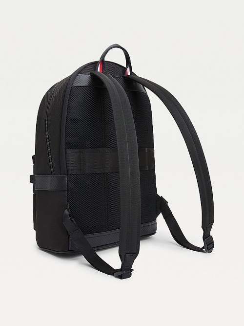 Tommy Hilfiger Elevated Modern Webbing Detail Backpack Táska Férfi Fekete | TH624ZEY