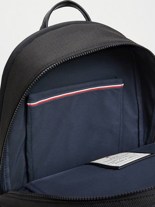 Tommy Hilfiger Elevated Modern Webbing Detail Backpack Táska Férfi Fekete | TH624ZEY