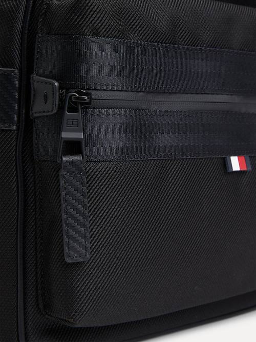 Tommy Hilfiger Elevated Modern Webbing Detail Backpack Táska Férfi Fekete | TH624ZEY