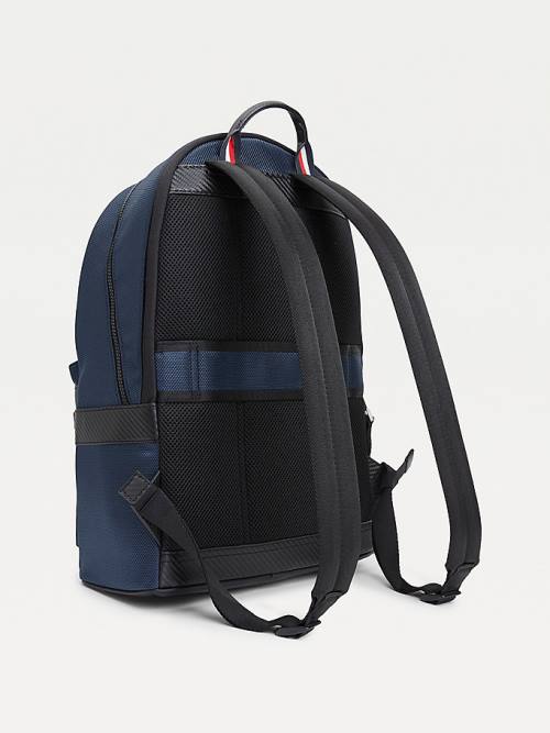 Tommy Hilfiger Elevated Modern Woven Backpack Táska Férfi Kék | TH391ZEN