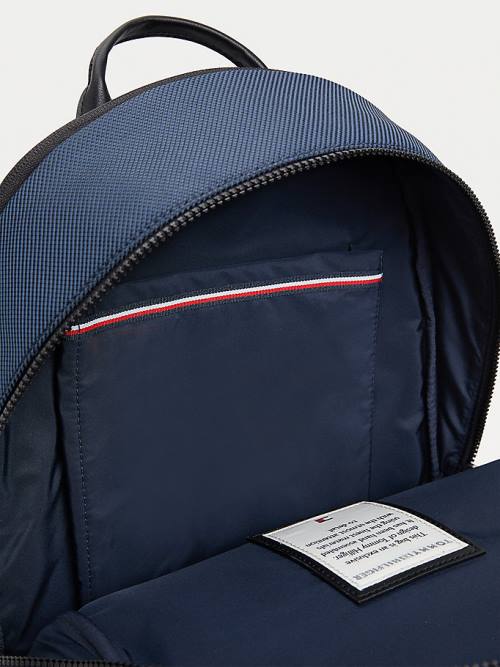 Tommy Hilfiger Elevated Modern Woven Backpack Táska Férfi Kék | TH391ZEN