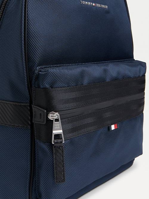 Tommy Hilfiger Elevated Modern Woven Backpack Táska Férfi Kék | TH391ZEN