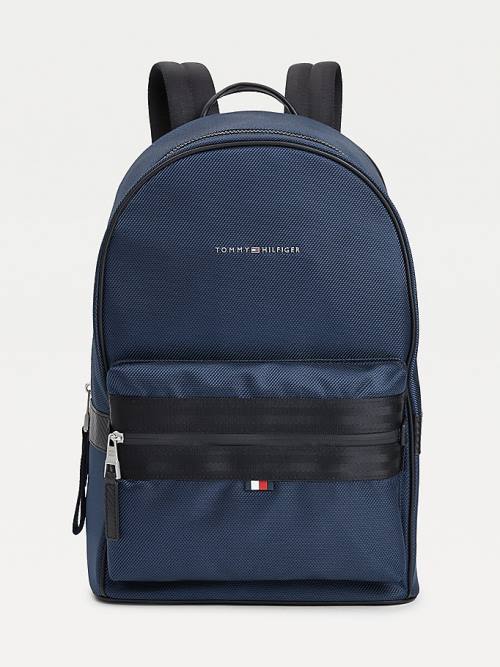 Tommy Hilfiger Elevated Modern Woven Backpack Táska Férfi Kék | TH391ZEN