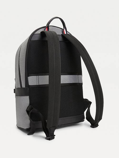 Tommy Hilfiger Elevated Modern Woven Backpack Táska Férfi Szürke | TH415LFN