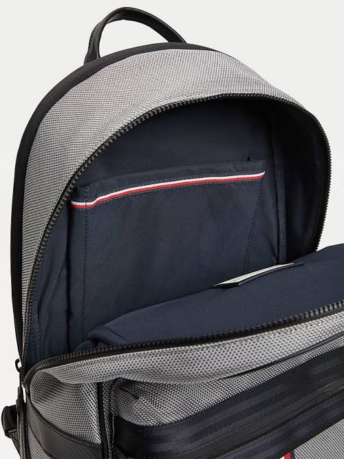 Tommy Hilfiger Elevated Modern Woven Backpack Táska Férfi Szürke | TH415LFN