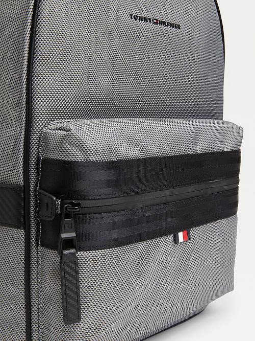 Tommy Hilfiger Elevated Modern Woven Backpack Táska Férfi Szürke | TH415LFN