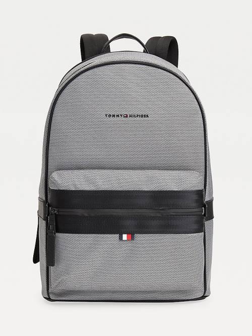 Tommy Hilfiger Elevated Modern Woven Backpack Táska Férfi Szürke | TH415LFN