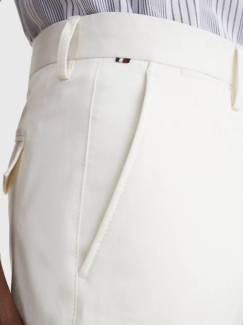 Tommy Hilfiger Elevated Relaxed Fit Satin Nadrág Férfi Fehér | TH087KQG