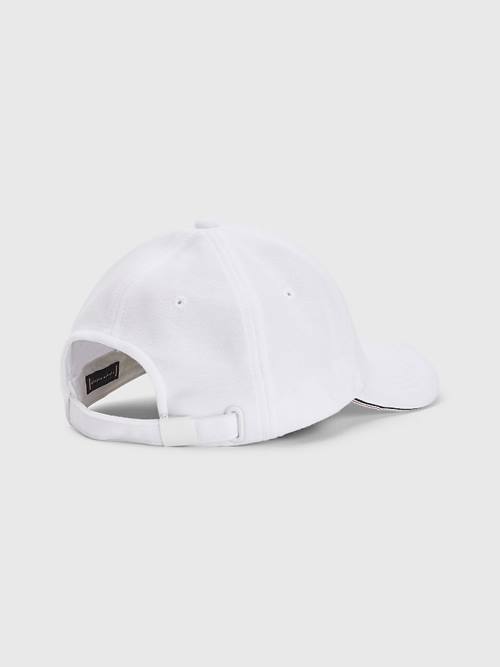 Tommy Hilfiger Elevated Signature Tape Cap Kalap Férfi Fehér | TH081LUB